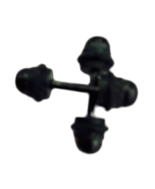 Brincos de Homem Tipo Piercing em Aço Inoxidável Preto