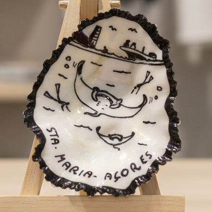Íman Lapa Pequena Artesanal "Mergulho com Jamantas" - Santa Maria, Açores