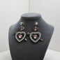 Boucles d'oreilles pour femme, strass Cœur Flèche