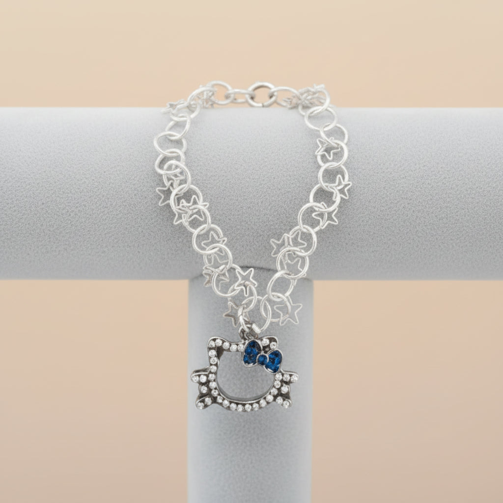Pulseira de Criança em Prata, Hello Kitty