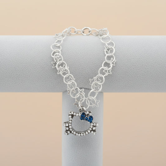 Pulseira de Criança em Prata, Hello Kitty