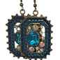 Brincos Boho Vintage Albastru na Cor Ouro Antigo com Pedras Azuis e Zircónias