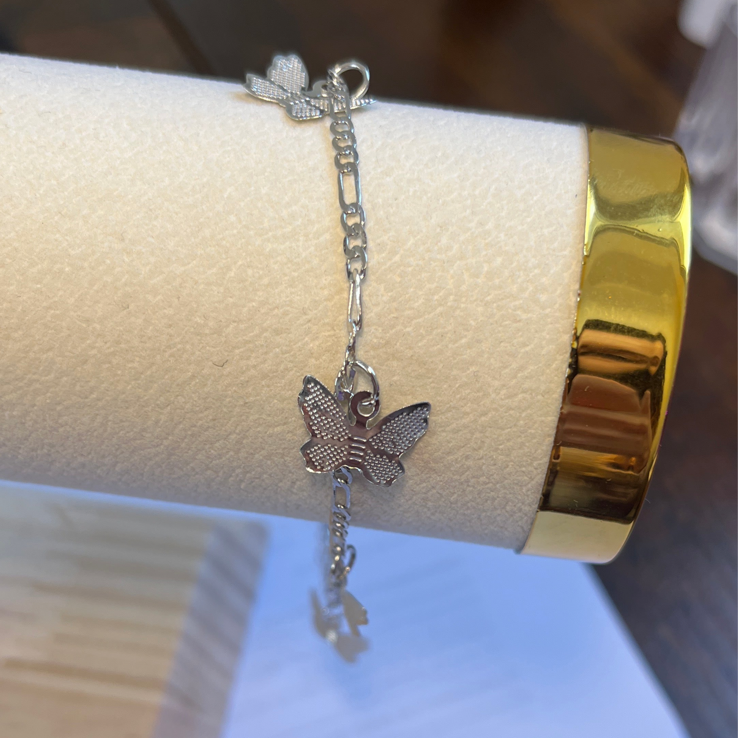 Pulseira de Senhora em Fantasia, Borboleta Chapeada