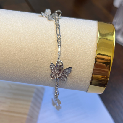 Pulseira de Senhora em Fantasia, Borboleta Chapeada