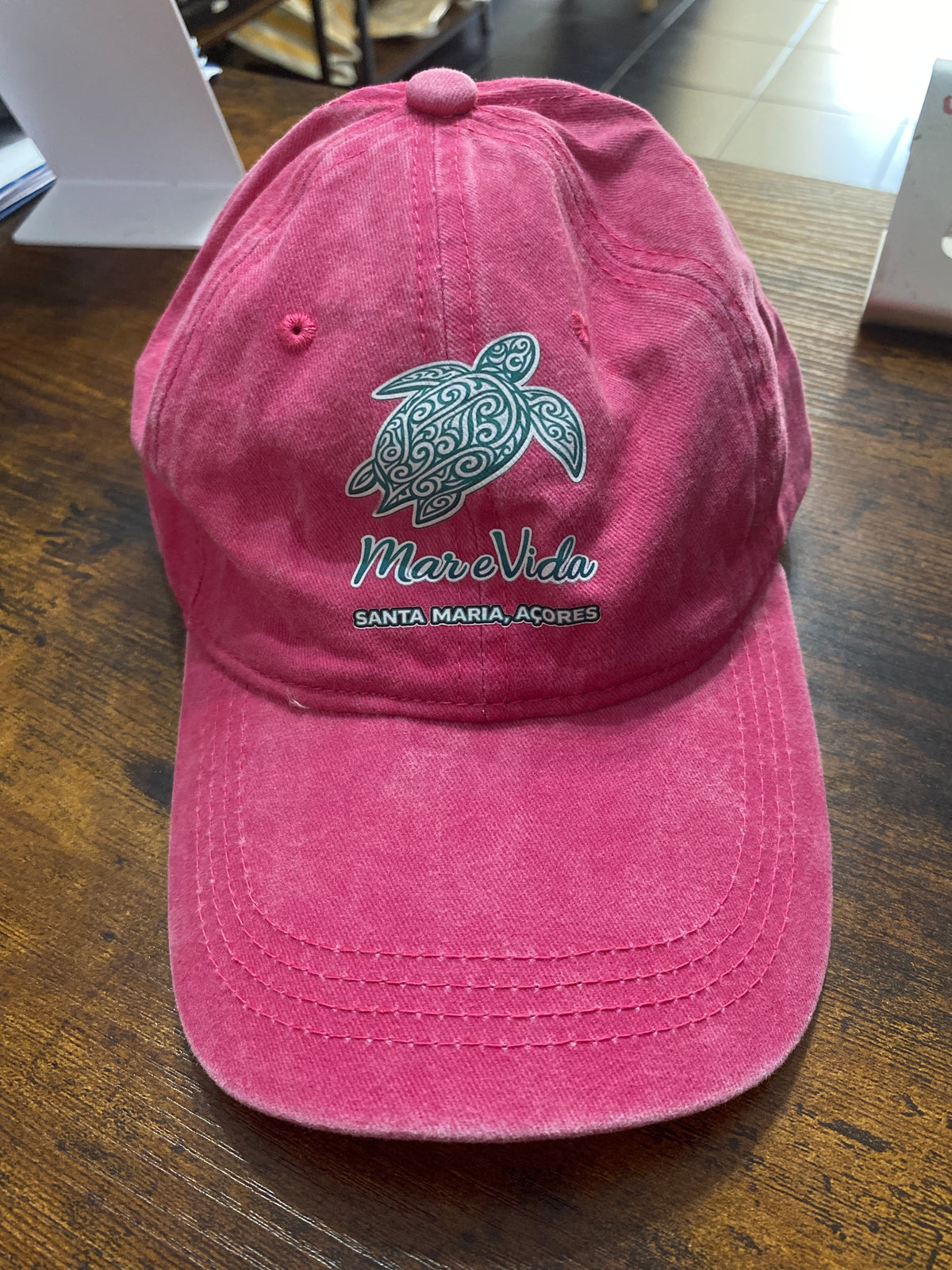 Boné Mar e Vida – Tartaruga - Rosa Escuro