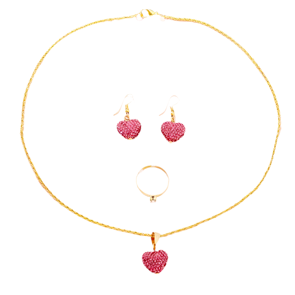 Conjunto de Menina, 3 Peças Coração