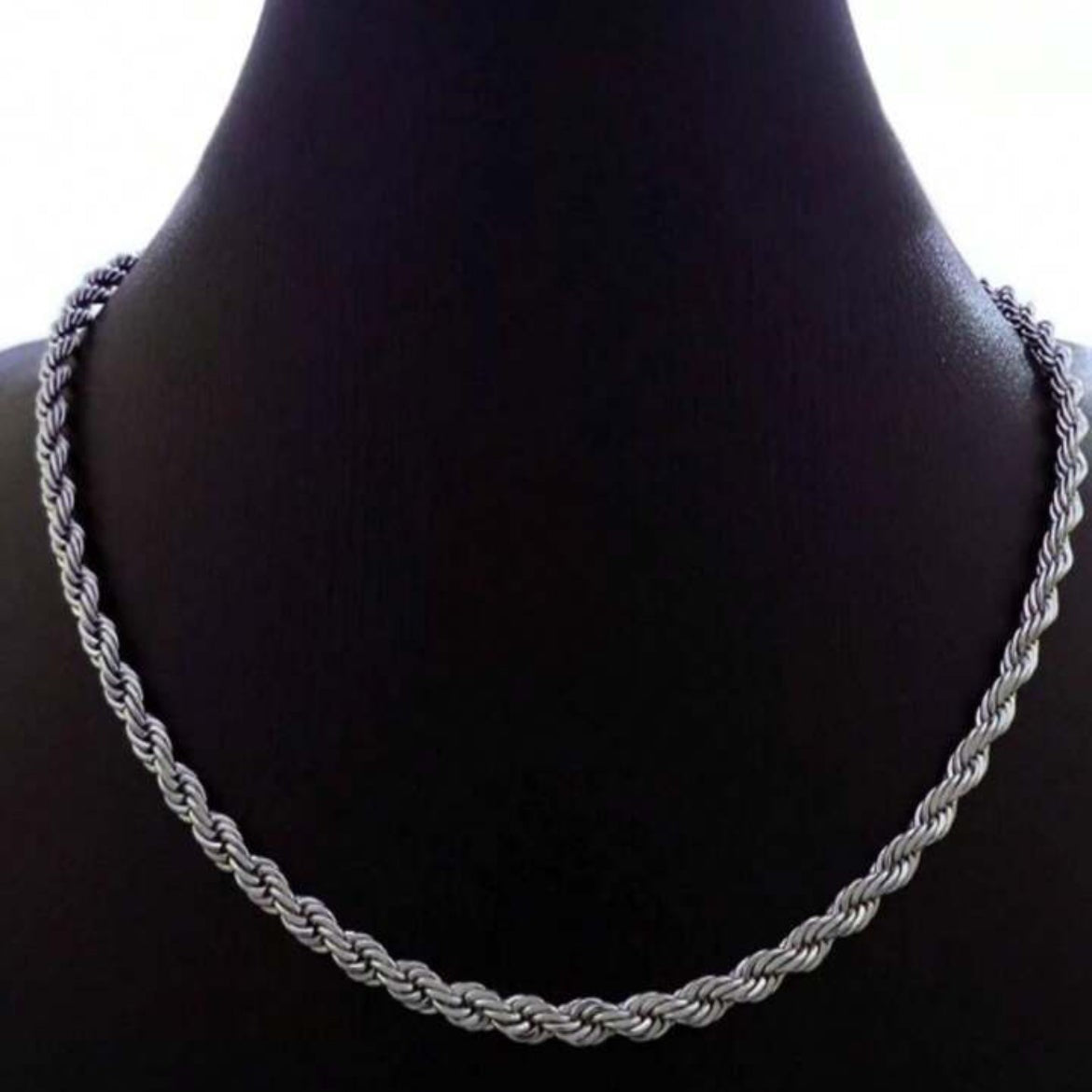 Colar de Homem em Aço Inoxidável, Trançado
