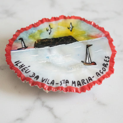Íman de Lapa Grande Pintado à Mão - Ilhéu da Vila (Santa Maria, Açores) por Carlos Pereira