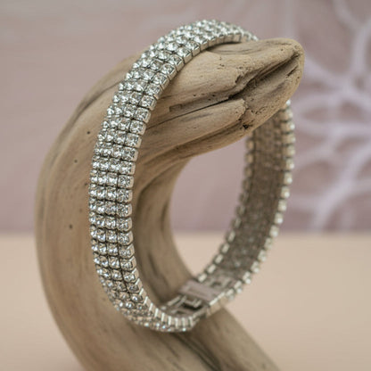 Bracelet pour femme en or laminé 10K, couleur argent