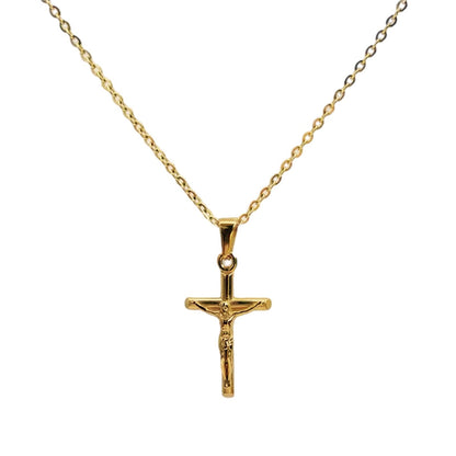 Colar de Homem em Ouro Laminado 18k com Cruz Jesus