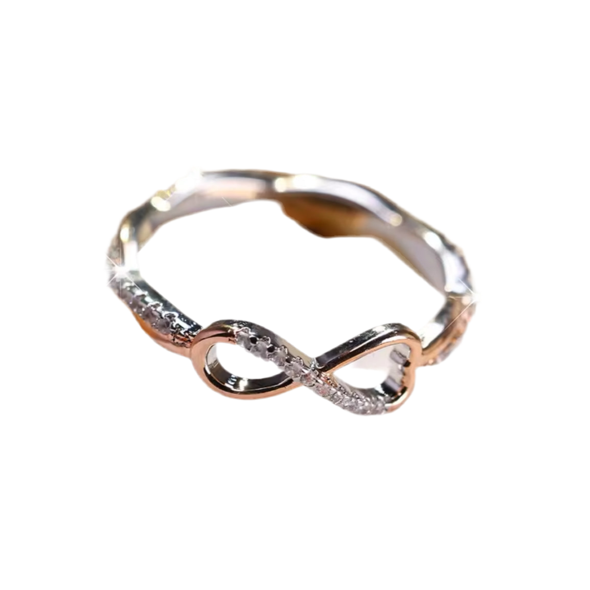 Anel de Senhora, Infinito com Zircão Branco