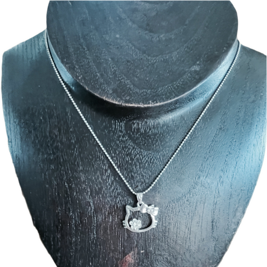 Colar de Criança em Aço Inoxidável, Hello Kitty Diamante