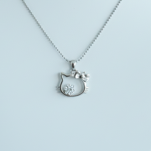 Colar de Criança em Aço Inoxidável, Hello Kitty Diamante