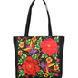 Saco de Senhora Bordado com Flores Vermelhas