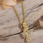 Collier pendentif hippocampe – Ingénierie en acier au design de luxe
