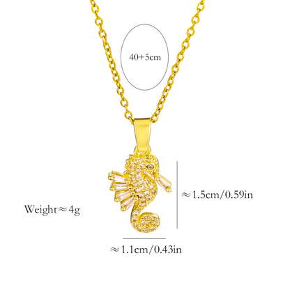 Collier pendentif hippocampe – Ingénierie en acier au design de luxe