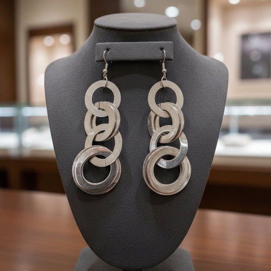 Boucles d'oreilles pendantes en acier inoxydable pour femmes