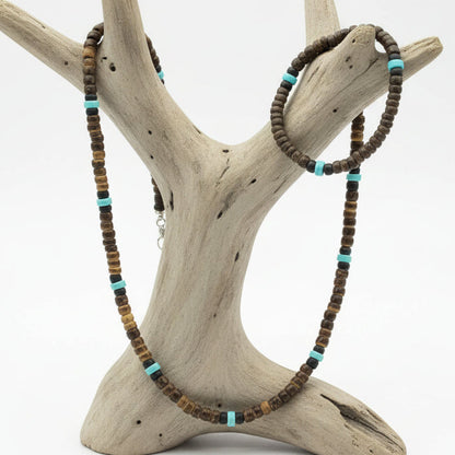 Conjunto Masculino "Earth & Sea" – Casca de Coco e Turquesa
