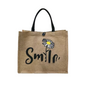 Mala de Ombro em Lona Pintado à Mão, Smile