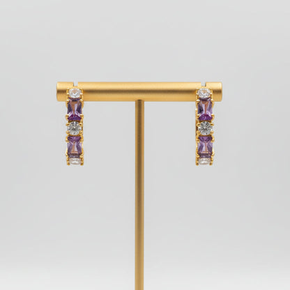 Argolas em Ouro Laminado 14K com Zircões Duas Cores
