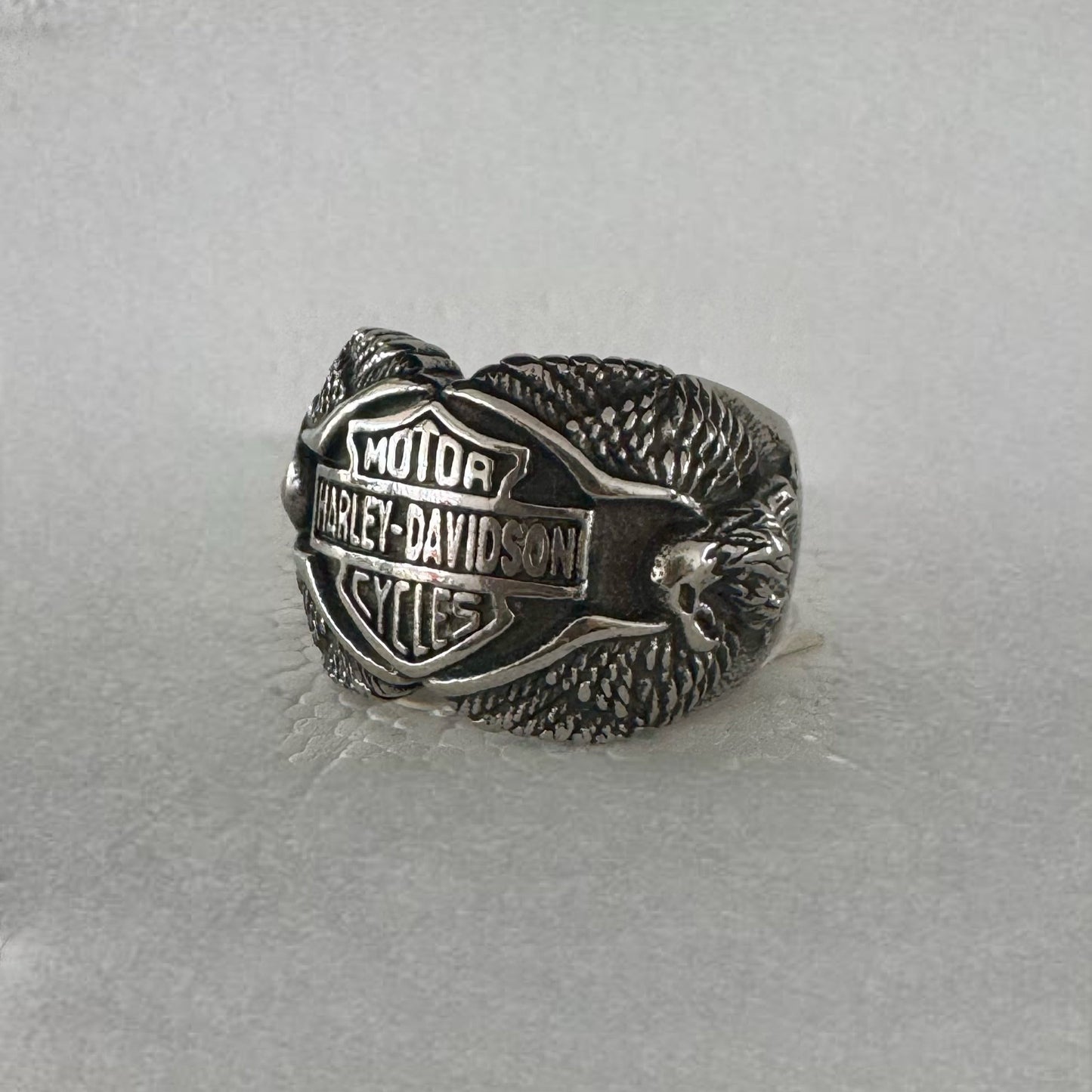 Anel de Homem em Aço Inoxidável 316L, Harley D. Águia