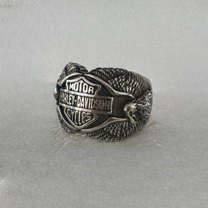 Anel de Homem em Aço Inoxidável 316L, Harley D. Águia