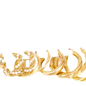 Conjunto de Argolas em Fantasia, 5 Pares (Ouro)