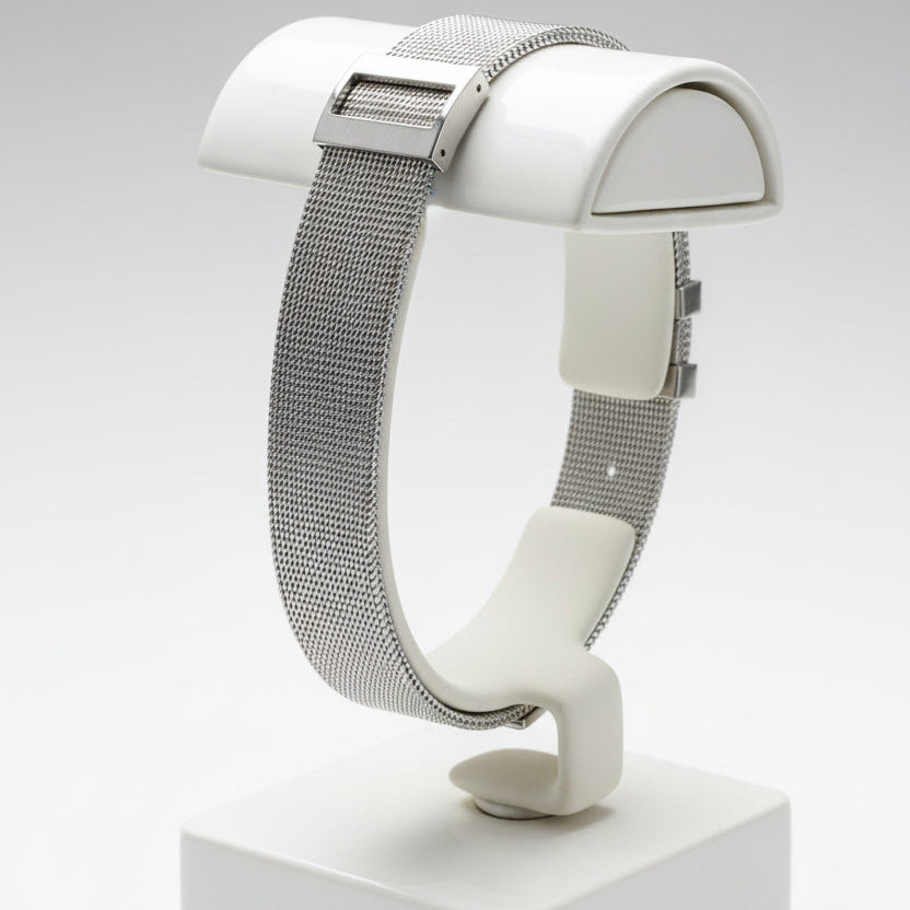 Bracelet de montre en acier inoxydable, argenté