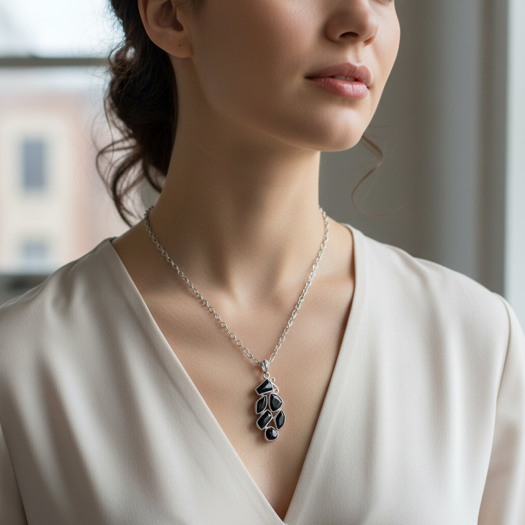 Collier Femme en Argent 925, Améthyste