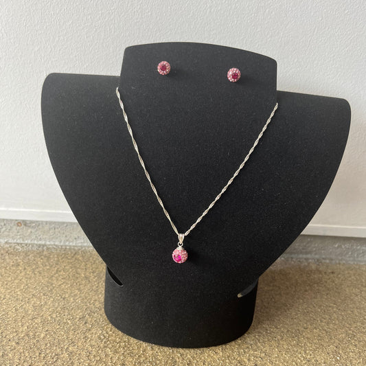 Conjunto de Senhora, Swarovski Rosa