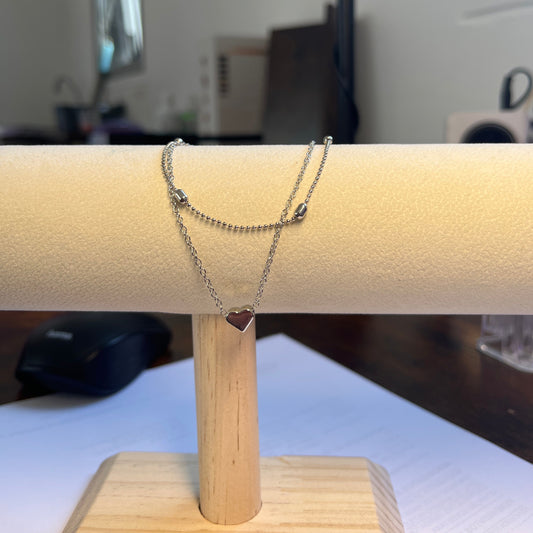 Pulseira 2 Peças de Senhora em Fantasia, Coração