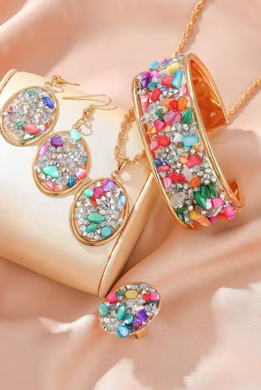 Conjunto de Senhora, Strass Cintilante