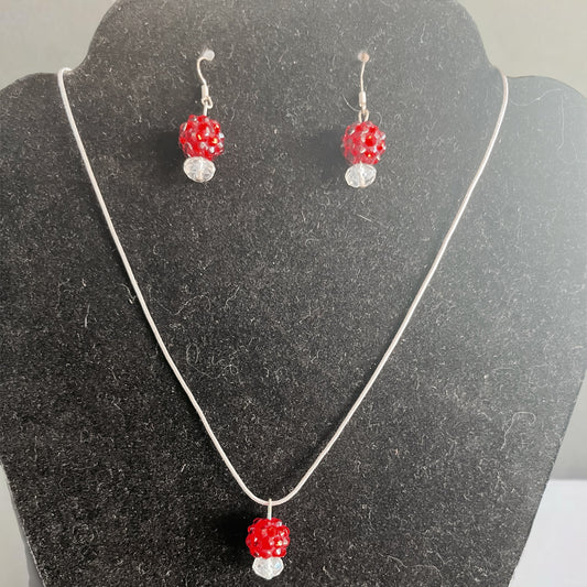 Conjunto de Senhora em Fantasia, Bola Vermelha