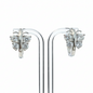 Argolas Pequenas em Ouro Branco Laminado 10k com Zircões, Borboleta