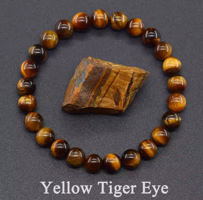 Pulseira de Homem com Pedras Olho de Tigre