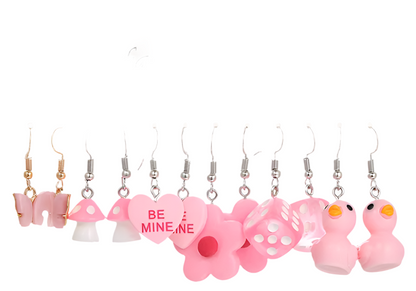 Conjunto de Brincos Infantil 6 Pares