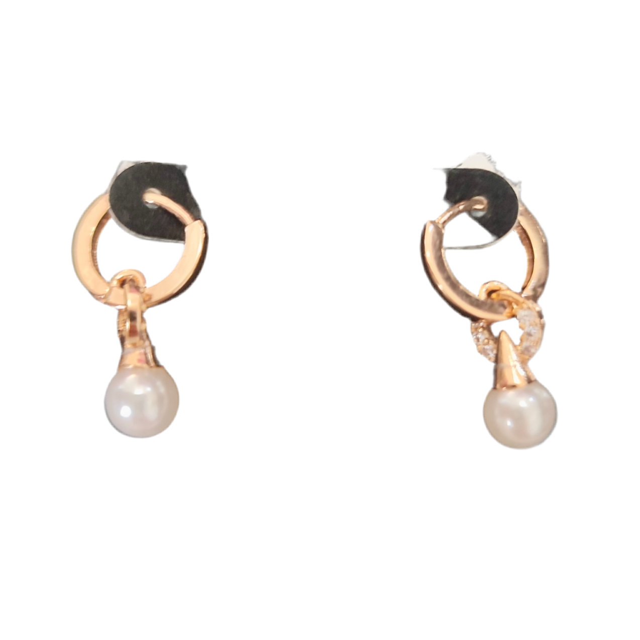 Argolas de Senhora em Ouro Laminado 18K com Pérola