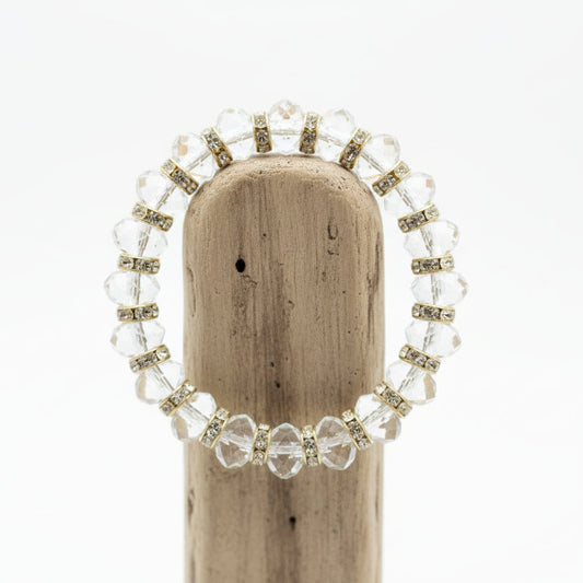 Pulseira de Senhora com Cristal de Rocha e Zircónias