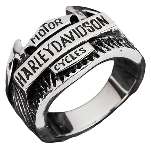 Anel de Homen em Aço Inoxidável 316L, Harley D.