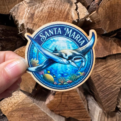 Íman em Madeira – Manta Ray “Santa Maria”