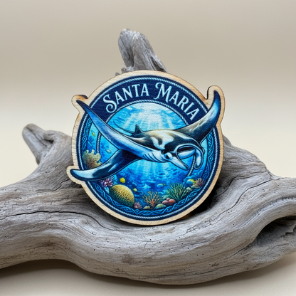 Íman em Madeira – Manta Ray “Santa Maria”