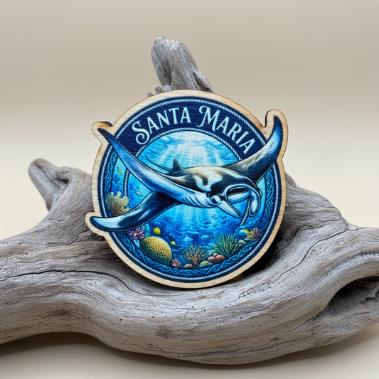 Íman em Madeira – Manta Ray “Santa Maria”