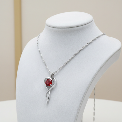 Collier pour femme en argent 925, Yasmin Cœur