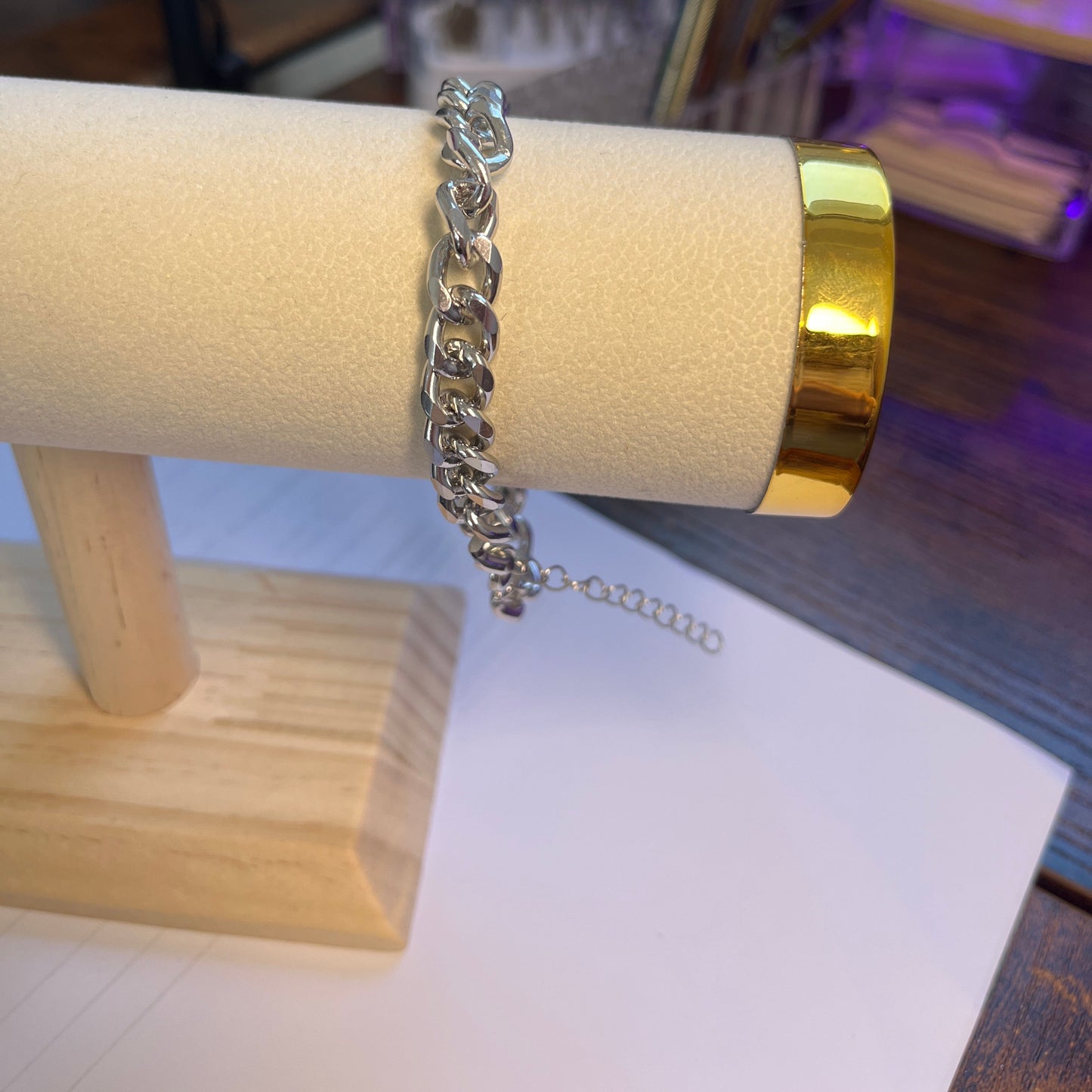 Pulseira de Senhora em Fantasia, Corrente Grossa