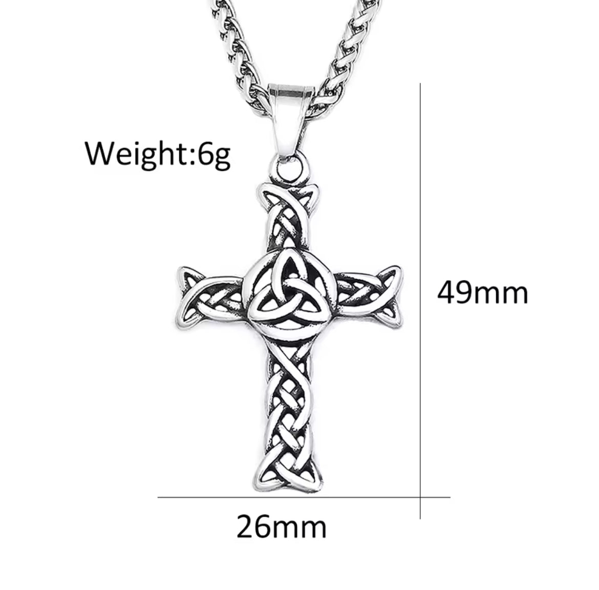 Colar de Homem em Aço Inoxidável 316L Nórdico Viking Nós Delta