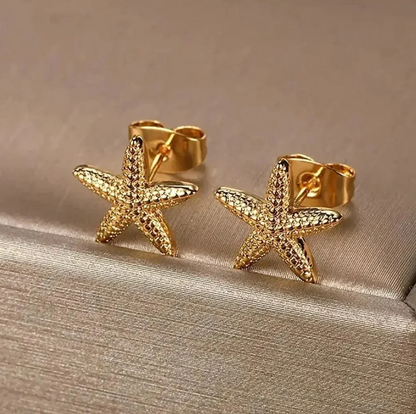 Brincos em Aço Inoxidável, Estrela do Mar