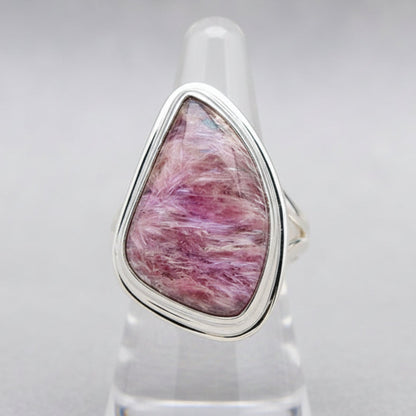 Bague en argent avec pierre naturelle Charoite T:7,5