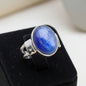 Bague en argent Pierre avec Cyanite Naturelle T:7,5