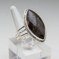 Bague en argent 925 avec pierre naturelle shungite T:8,25