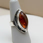 Bague en argent avec pierre naturelle œil de tigre T:8,25